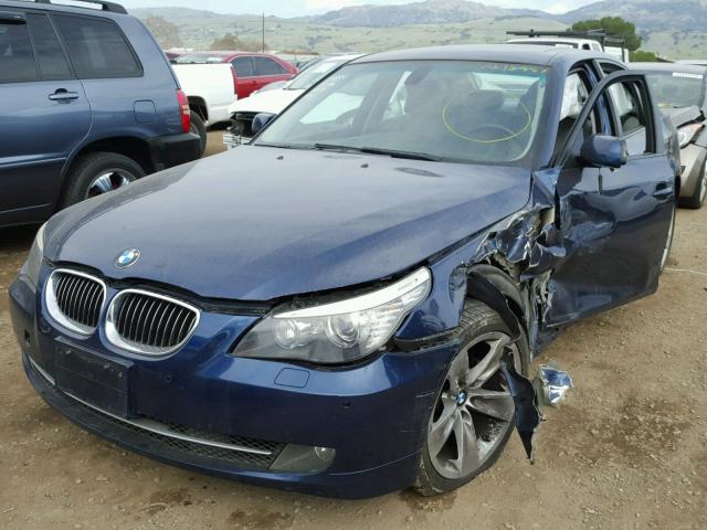 WBANU53568CT10790 - 2008 BMW 528 I BLUE photo 2