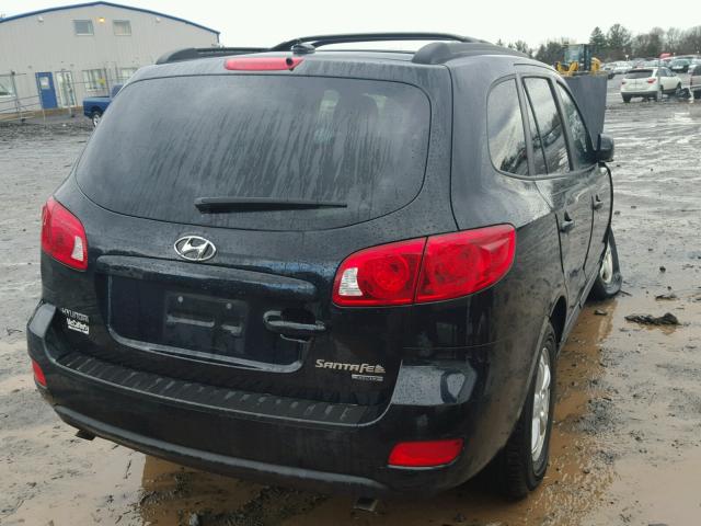 5NMSG73D68H182410 - 2008 HYUNDAI SANTA FE G BLACK photo 4