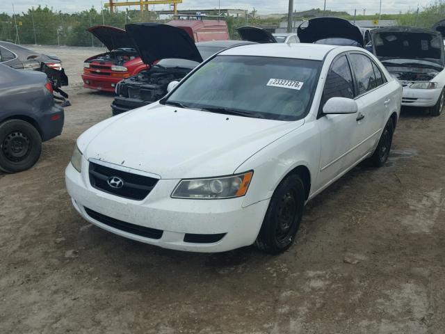 5NPET46C38H349920 - 2008 HYUNDAI SONATA GLS WHITE photo 2