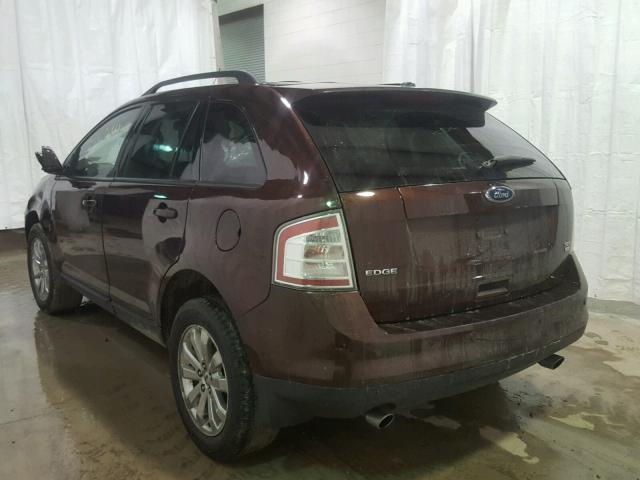 2FMDK4JC0ABA27321 - 2010 FORD EDGE SEL MAROON photo 3