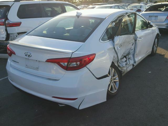 5NPE24AFXHH484428 - 2017 HYUNDAI SONATA SE WHITE photo 4