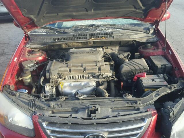 KNAFE221195655553 - 2009 KIA SPECTRA EX BURGUNDY photo 7