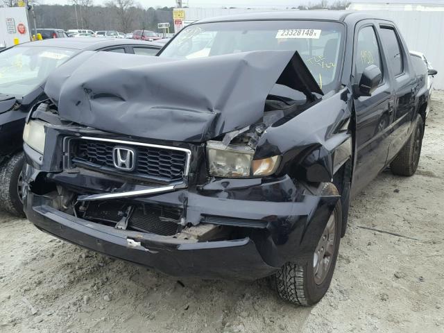 2HJYK16397H515343 - 2007 HONDA RIDGELINE BLACK photo 2