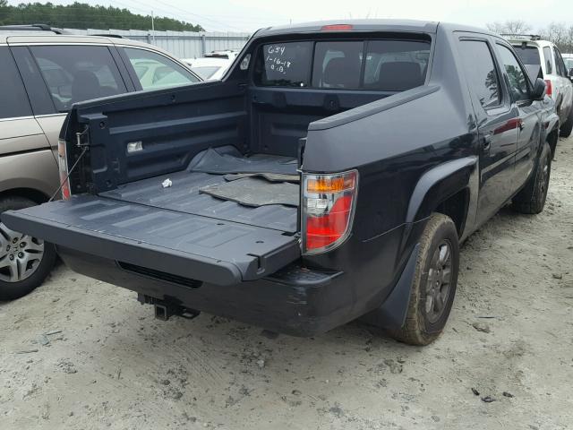 2HJYK16397H515343 - 2007 HONDA RIDGELINE BLACK photo 4