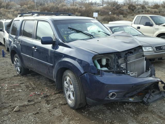 5FNYF4H53CB076519 - 2012 HONDA PILOT EXL BLUE photo 1