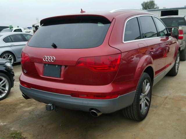 WA1AV74L07D021303 - 2007 AUDI Q7 4.2 QUA RED photo 4