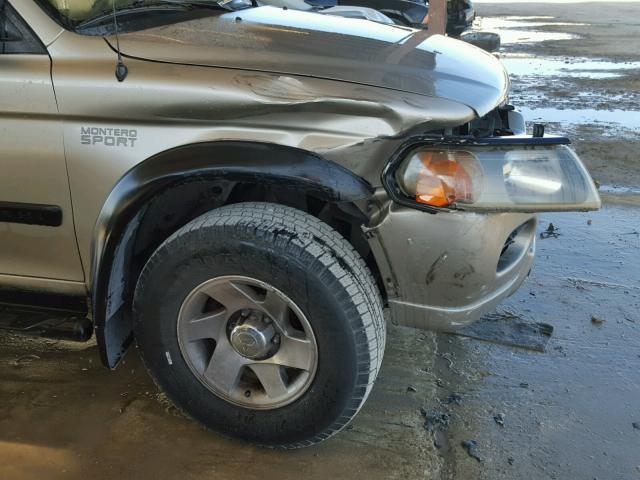 JA4LS21H93J002619 - 2003 MITSUBISHI MONTERO SP SILVER photo 9