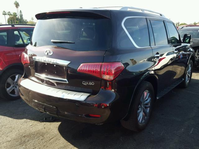 JN8AZ2NF9F9574172 - 2015 INFINITI QX80 MAROON photo 4