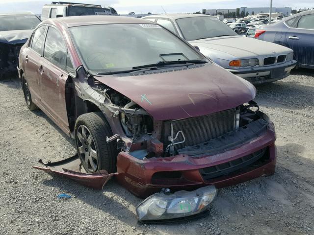 19XFA16529E037474 - 2009 HONDA CIVIC LX BURGUNDY photo 1