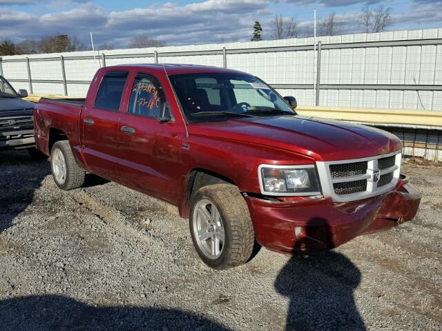 1D7CE3GP9AS130728 - 2010 DODGE DAKOTA SXT BURGUNDY photo 1