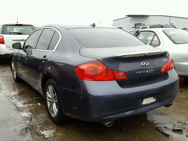 JN1CV6AR3DM752453 - 2013 INFINITI G37 BLUE photo 3