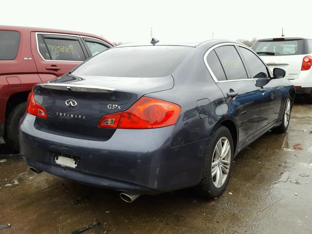 JN1CV6AR3DM752453 - 2013 INFINITI G37 BLUE photo 4