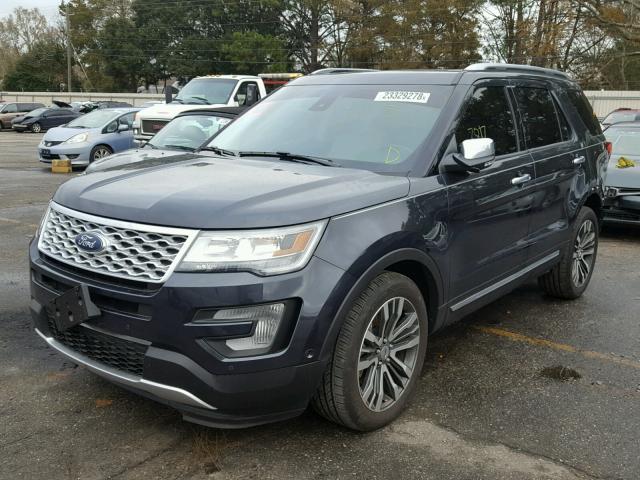 1FM5K8HT5HGD62658 - 2017 FORD EXPLORER P BLACK photo 2