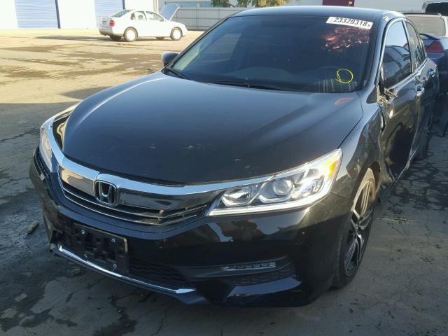 1HGCR2F52GA212776 - 2016 HONDA ACCORD SPO BLACK photo 2