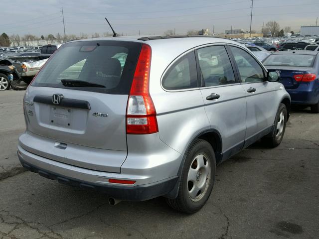 JHLRE4H32BC034105 - 2011 HONDA CR-V LX SILVER photo 4