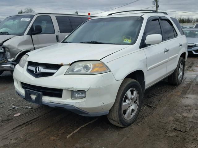 2HNYD18284H556460 - 2004 ACURA MDX WHITE photo 2