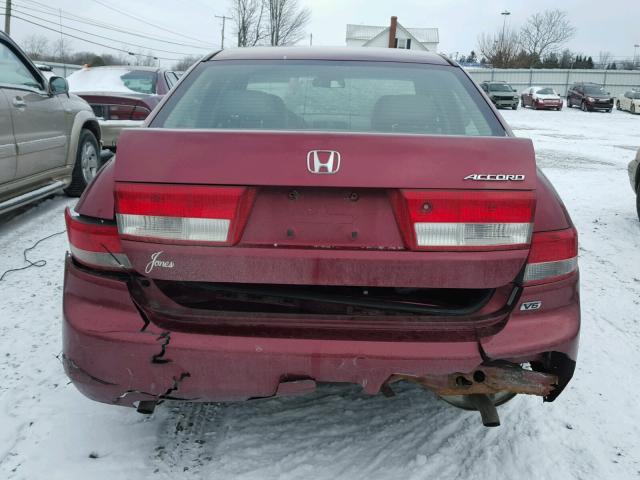 1HGCM66523A049420 - 2003 HONDA ACCORD EX BURGUNDY photo 9