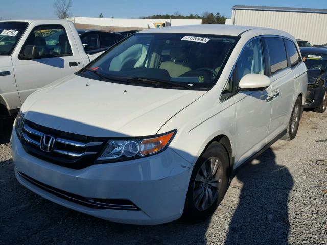 5FNRL5H40FB022786 - 2015 HONDA ODYSSEY EX WHITE photo 2