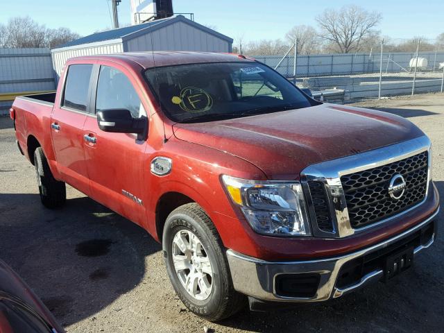 1N6AA1EK4HN535491 - 2017 NISSAN TITAN S RED photo 1