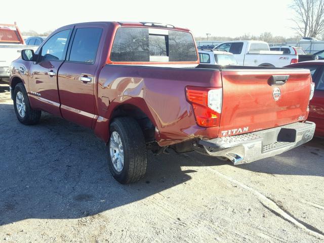 1N6AA1EK4HN535491 - 2017 NISSAN TITAN S RED photo 3