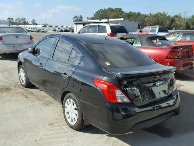 3N1CN7AP0FL808351 - 2015 NISSAN VERSA S BLACK photo 3