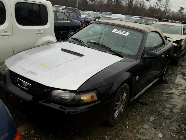 1FAFP44634F206224 - 2004 FORD MUSTANG BLACK photo 2