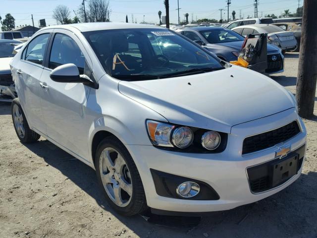 1G1JE5SB0F4150072 - 2015 CHEVROLET SONIC LTZ WHITE photo 1