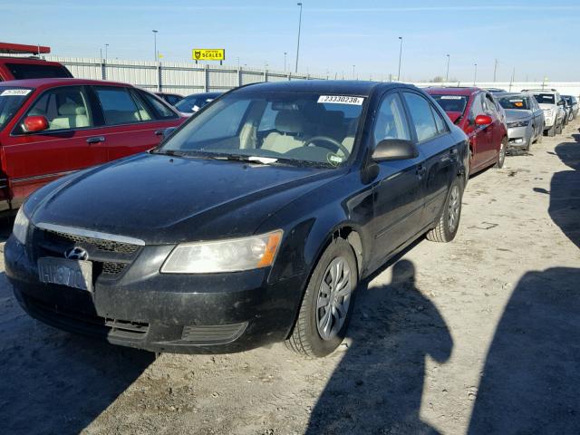 5NPET46C98H388883 - 2008 HYUNDAI SONATA GLS BLACK photo 2