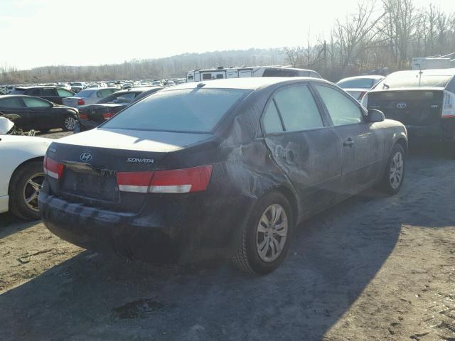 5NPET46C98H388883 - 2008 HYUNDAI SONATA GLS BLACK photo 4