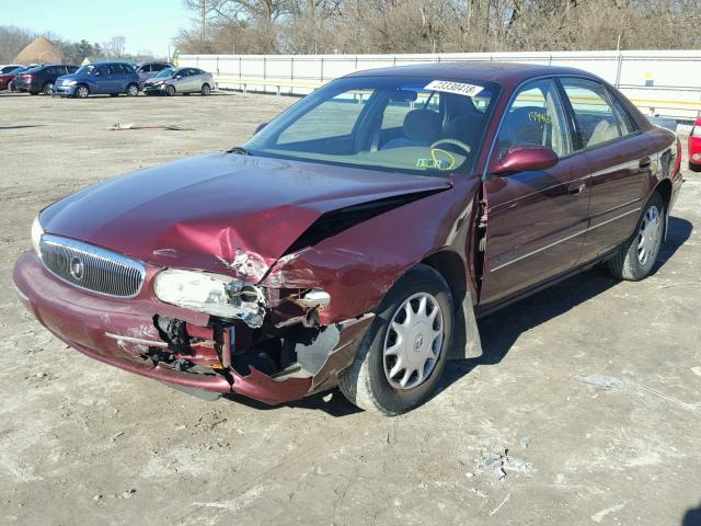 2G4WS52J511328071 - 2001 BUICK CENTURY CU MAROON photo 2