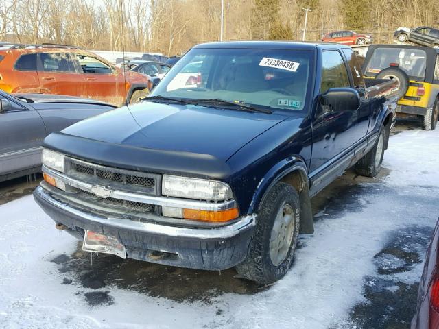 1GCDT19W2Y8247412 - 2000 CHEVROLET S TRUCK S1 BLUE photo 2