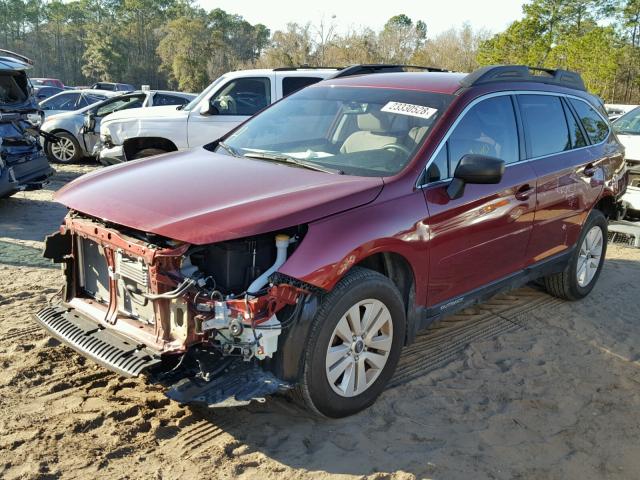 4S4BSAAC7H3210263 - 2017 SUBARU OUTBACK 2. RED photo 2