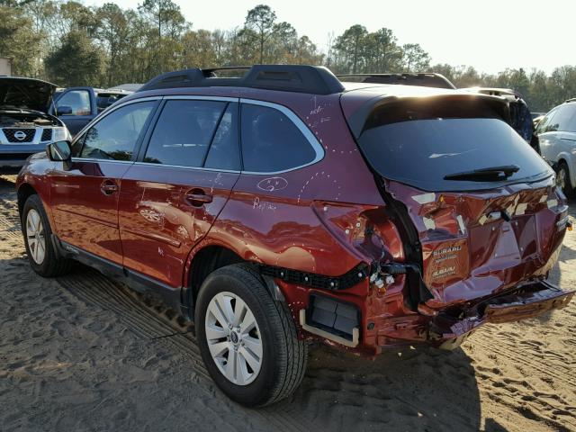 4S4BSAAC7H3210263 - 2017 SUBARU OUTBACK 2. RED photo 3