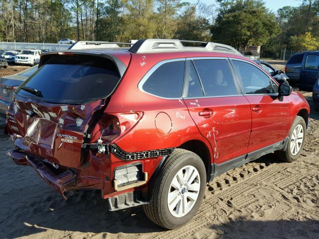 4S4BSAAC7H3210263 - 2017 SUBARU OUTBACK 2. RED photo 4
