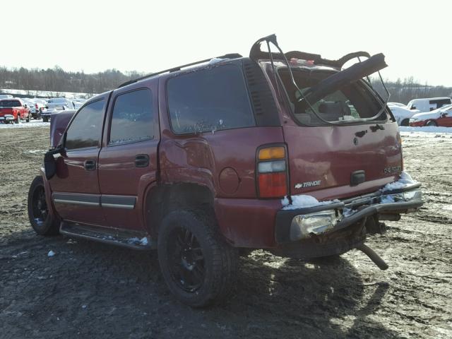 1GNEK13T84J193243 - 2004 CHEVROLET TAHOE K150 MAROON photo 3