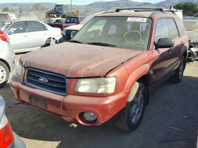 JF1SG65653H733872 - 2003 SUBARU FORESTER 2 BURGUNDY photo 2