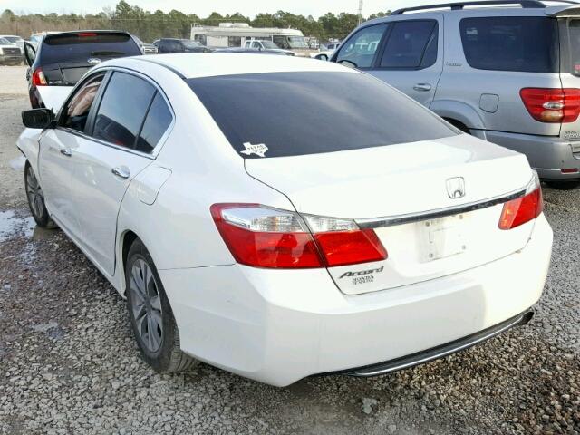 1HGCR2F39DA214373 - 2013 HONDA ACCORD LX WHITE photo 3