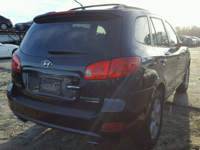 5NMSH73E17H007499 - 2007 HYUNDAI SANTA FE S BLACK photo 4