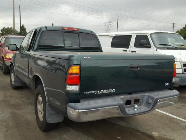 5TBRT3419YS122263 - 2000 TOYOTA TUNDRA ACC GREEN photo 3