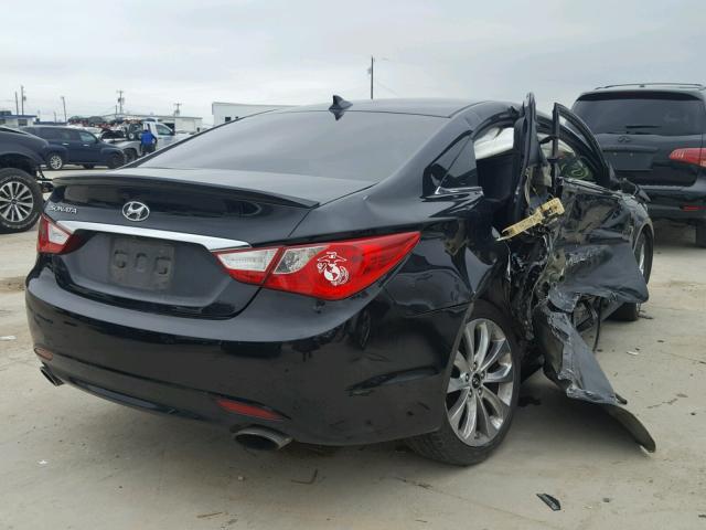 5NPEC4AC1DH528586 - 2013 HYUNDAI SONATA SE BLACK photo 4