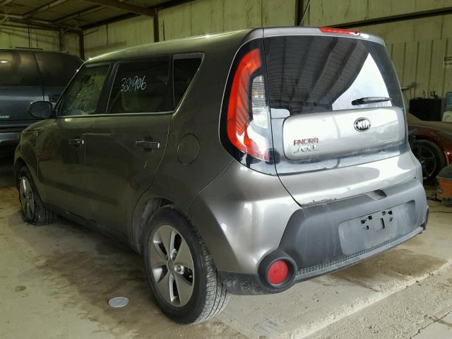 KNDJN2A22F7119377 - 2015 KIA SOUL GRAY photo 3