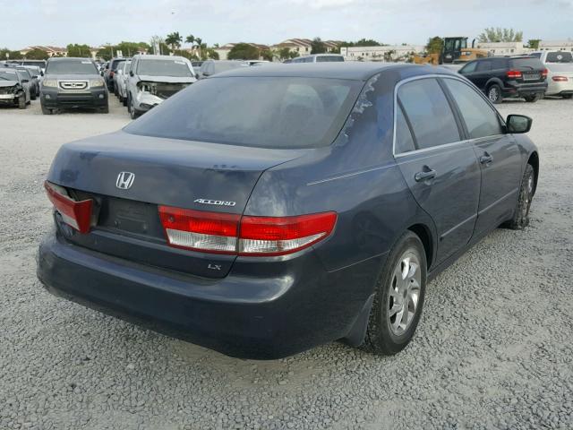 3HGCM563X3G711822 - 2003 HONDA ACCORD LX CHARCOAL photo 4