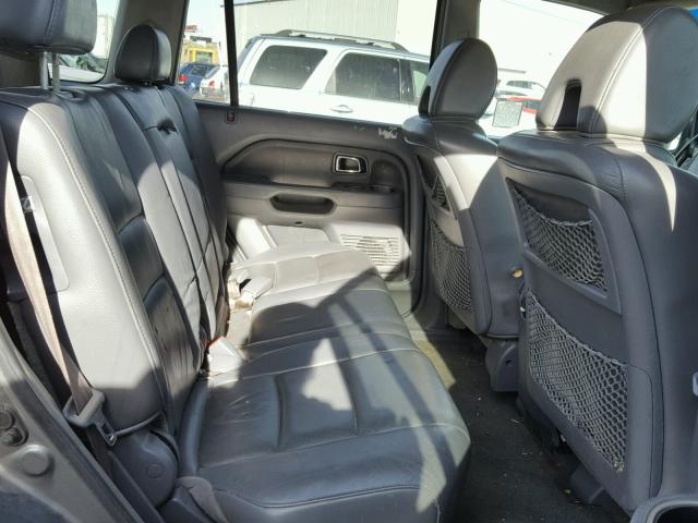 5FNYF28588B004596 - 2008 HONDA PILOT EXL GRAY photo 6