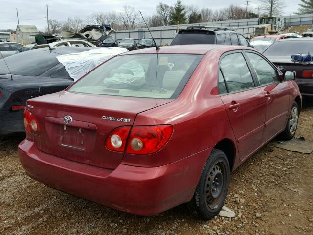 1NXBR32EX6Z745764 - 2006 TOYOTA COROLLA CE RED photo 4