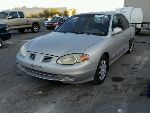 KMHJF35F4YU048375 - 2000 HYUNDAI ELANTRA GL GRAY photo 2