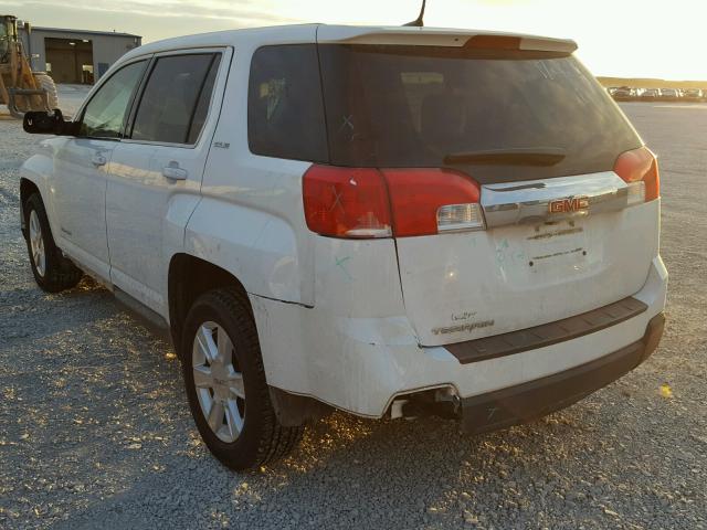 2GKALMEK9D6368160 - 2013 GMC TERRAIN SL WHITE photo 3