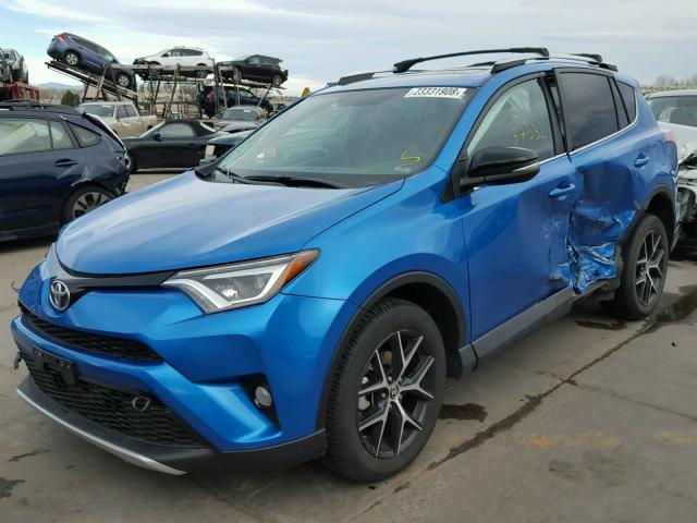 2T3JFREV7GW425037 - 2016 TOYOTA RAV4 SE BLUE photo 2