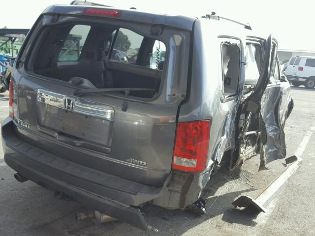 5FNYF4H55AB041011 - 2010 HONDA PILOT EXL GRAY photo 4