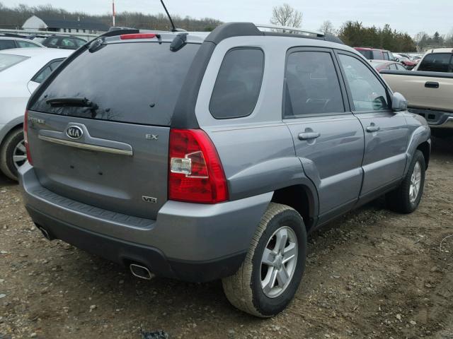 KNDJF723797566356 - 2009 KIA SPORTAGE L SILVER photo 4