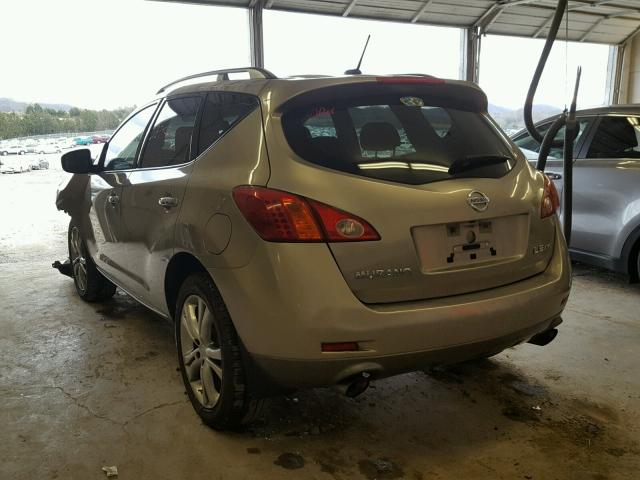 JN8AZ18W29W137268 - 2009 NISSAN MURANO S TAN photo 3